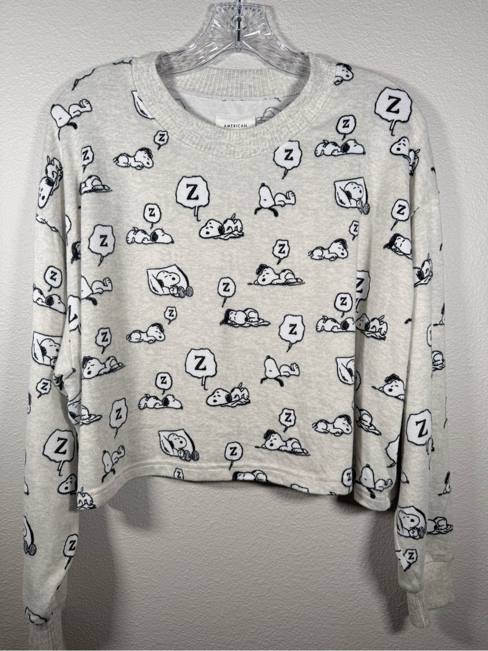 Women’s L American Eagle Outfitters Gray Crewneck with Snoopy Print